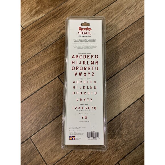 SIZZIX Sizzlits Stencil ALPHABET SET W/ Case 38-9732 New/Sealed Scrapbooking - Picture 6 of 11